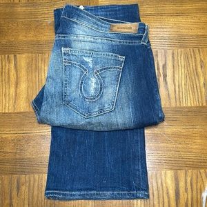 Big star Maddie distressed straight jeans